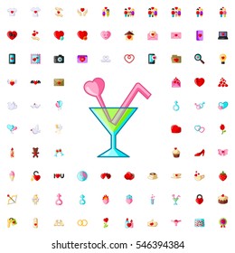 cocktail icon illustration isolated vector sign symbol