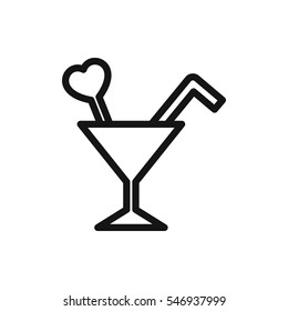 cocktail icon illustration isolated vector sign symbol