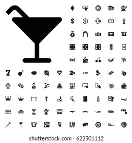 Cocktail icon illustration isolated vector sign symbol. casino icons vector set. on white background