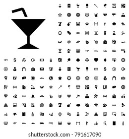 Cocktail icon illustration isolated vector sign symbol. editable casino icons vector set.