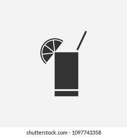 Cocktail icon illustration,vector 
 drink sign symbol