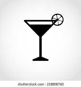 Cocktail Icon Isolated on White Background