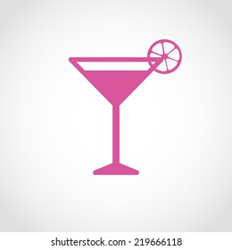 Cocktail Icon Isolated on White Background