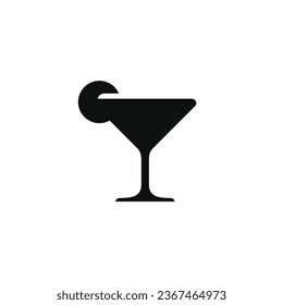 Cocktail icon isolated on white background