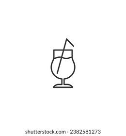 Cocktail icon isolated on white background. Beverage symbol modern, simple, vector, icon for website design, mobile app, ui. Vector Illustration