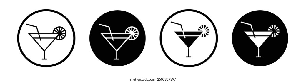 Cocktail icon isolated on white background