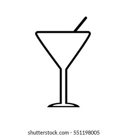 Cocktail icon  isolated on a white background