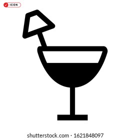 cocktail icon isolated sign symbol vector illustration - high quality black style vector icons
