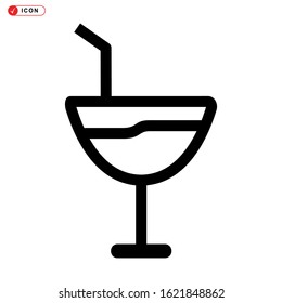 cocktail icon isolated sign symbol vector illustration - high quality black style vector icons
