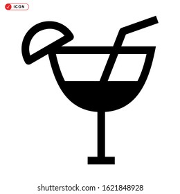 cocktail icon isolated sign symbol vector illustration - high quality black style vector icons
