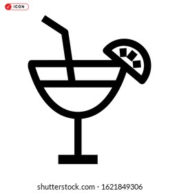 cocktail icon isolated sign symbol vector illustration - high quality black style vector icons
