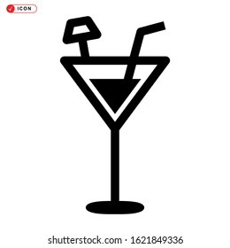cocktail icon isolated sign symbol vector illustration - high quality black style vector icons
