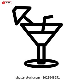 cocktail icon isolated sign symbol vector illustration - high quality black style vector icons
