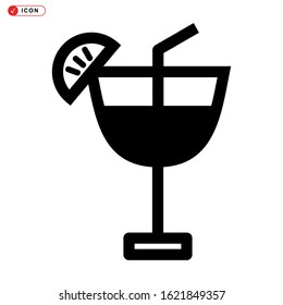 cocktail icon isolated sign symbol vector illustration - high quality black style vector icons

