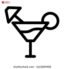 cocktail icon isolated sign symbol vector illustration - high quality black style vector icons
