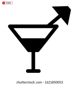 cocktail icon isolated sign symbol vector illustration - high quality black style vector icons
