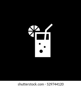 cocktail icon, isolated, white background