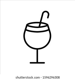 Cocktail icon. Juice icon. Cocktail vector icon. Juice flat sign design. Cocktail symbol pictogram. 