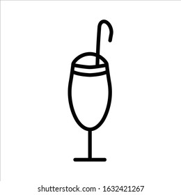 Cocktail icon. Juice icon. Cocktail vector icon. Juice flat sign design. Cocktail symbol pictogram. 
