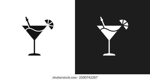 Cocktail icon line art vector