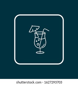 Cocktail icon line symbol. Premium quality isolated martini element in trendy style.
