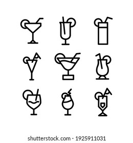 cocktail icon or logo isolated sign symbol vector illustration - Collection of high quality black style vector icons
