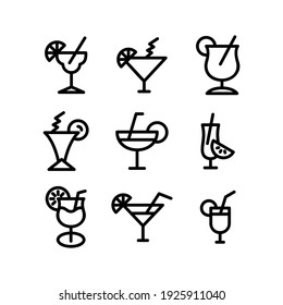 cocktail icon or logo isolated sign symbol vector illustration - Collection of high quality black style vector icons
