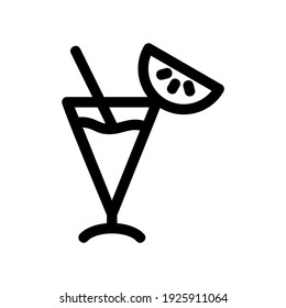 Cocktailsymbol oder Logo einzeln auf Zeichen, Vektorgrafik - hochwertige Vektorsymbole mit schwarzem Stil
