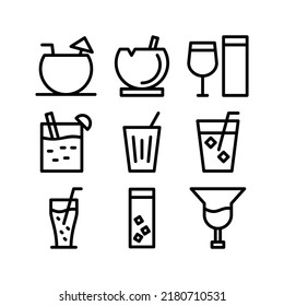 cocktail icon or logo isolated sign symbol vector illustration - Collection of high quality black style vector icons
