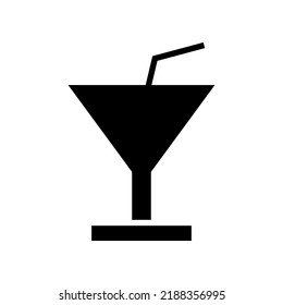 cocktail icon or logo isolated sign symbol vector illustration - high quality black style vector icons
