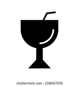 cocktail icon or logo isolated sign symbol vector illustration - high quality black style vector icons
