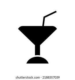 cocktail icon or logo isolated sign symbol vector illustration - high quality black style vector icons
