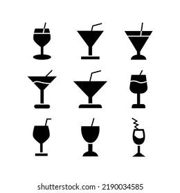 cocktail icon or logo isolated sign symbol vector illustration - Collection of high quality black style vector icons
