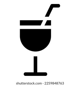 cocktail icon or logo isolated sign symbol vector illustration - high quality black style vector icons