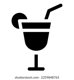cocktail icon or logo isolated sign symbol vector illustration - high quality black style vector icons