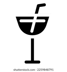 cocktail icon or logo isolated sign symbol vector illustration - high quality black style vector icons