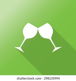 cocktail icon with long shadow.