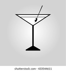 Cocktail icon. Martini