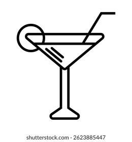 Cocktail Icon. Martini glass icon. Vector eps 10