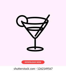 Cocktail icon modern vector style