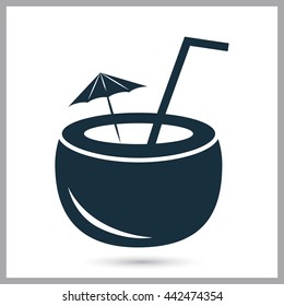 Cocktail icon on the background