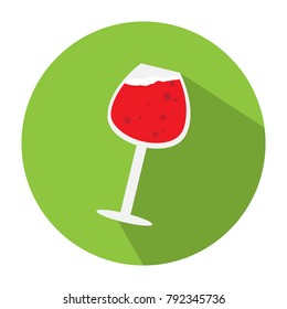 Cocktail icon on a button, Vector illustration