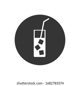 Icono de cóctel en estilo plano. Vector