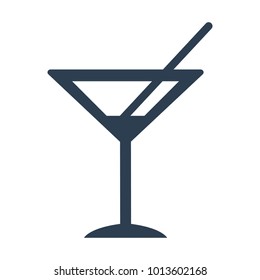 cocktail icon on white background. Vector illustration