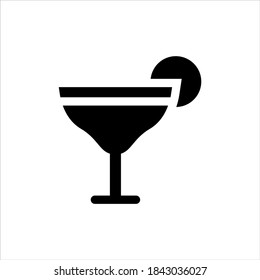 Cocktail icon on white background