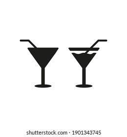 Cocktail icon on white background.