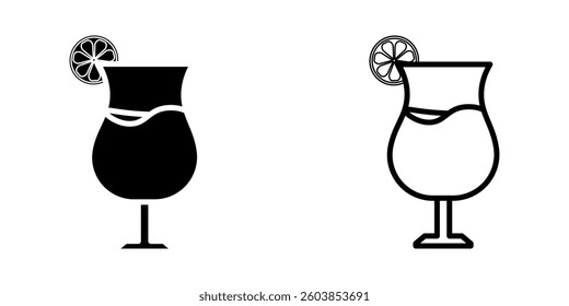 Cocktail icon on white background