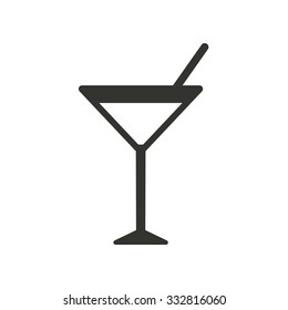 Cocktail  icon  on white background. Vector illustration.