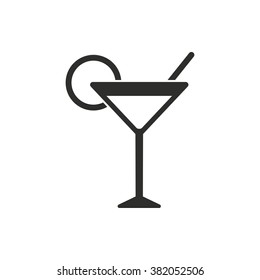 Cocktail  icon  on white background. Vector illustration.