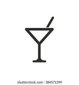 Cocktail  icon  on white background. Vector illustration.